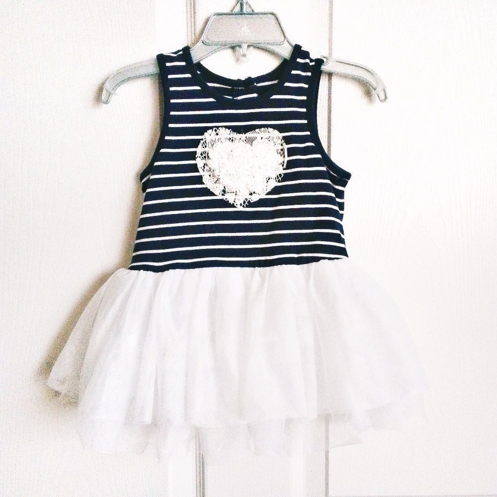 Pastourelle by Pippa & Julie Stripe & Tulle Dress